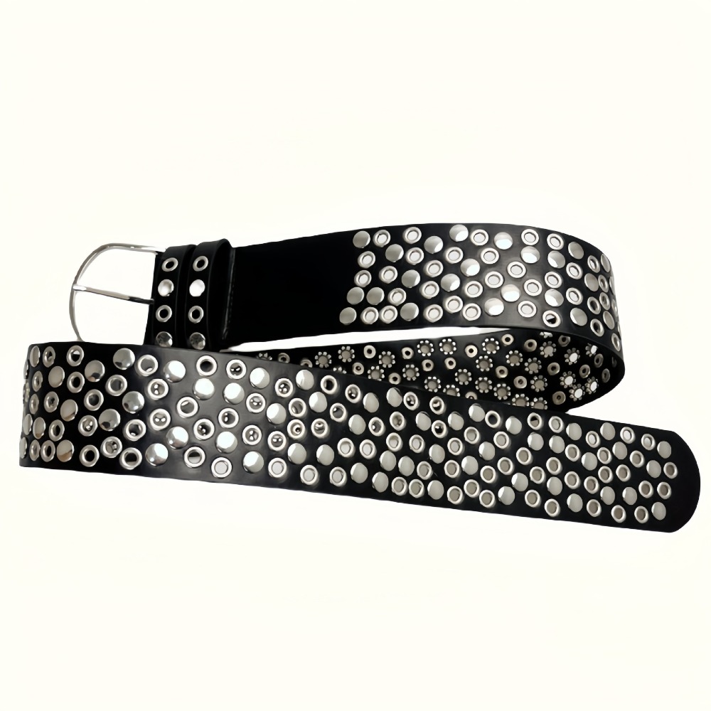 Streetwear Brand Belts - Punk Hollow Kuşgözü Perçinli Kemer Trendy