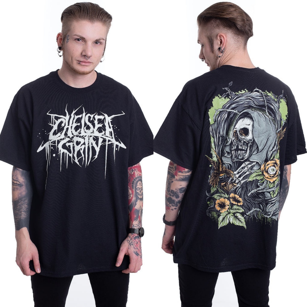 Streetwear Brand Y2K - Y2k Chelsea Grin Grafik Pamuklu Tişört