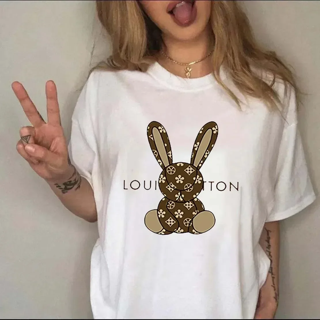 Streetwear Brand Y2K - Lüks Marka Baskılı Kadın T-shirt Rahat