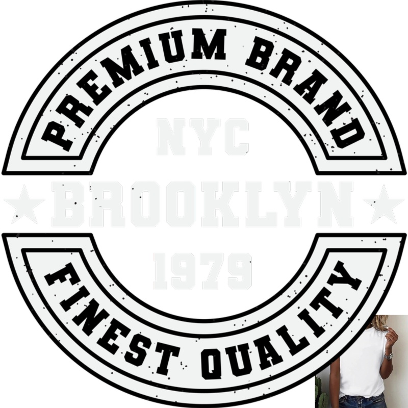 Streetwear Brand Bag - Vintage PREMIUM MARKA Rozeti, Beyaz Mürekkepli,