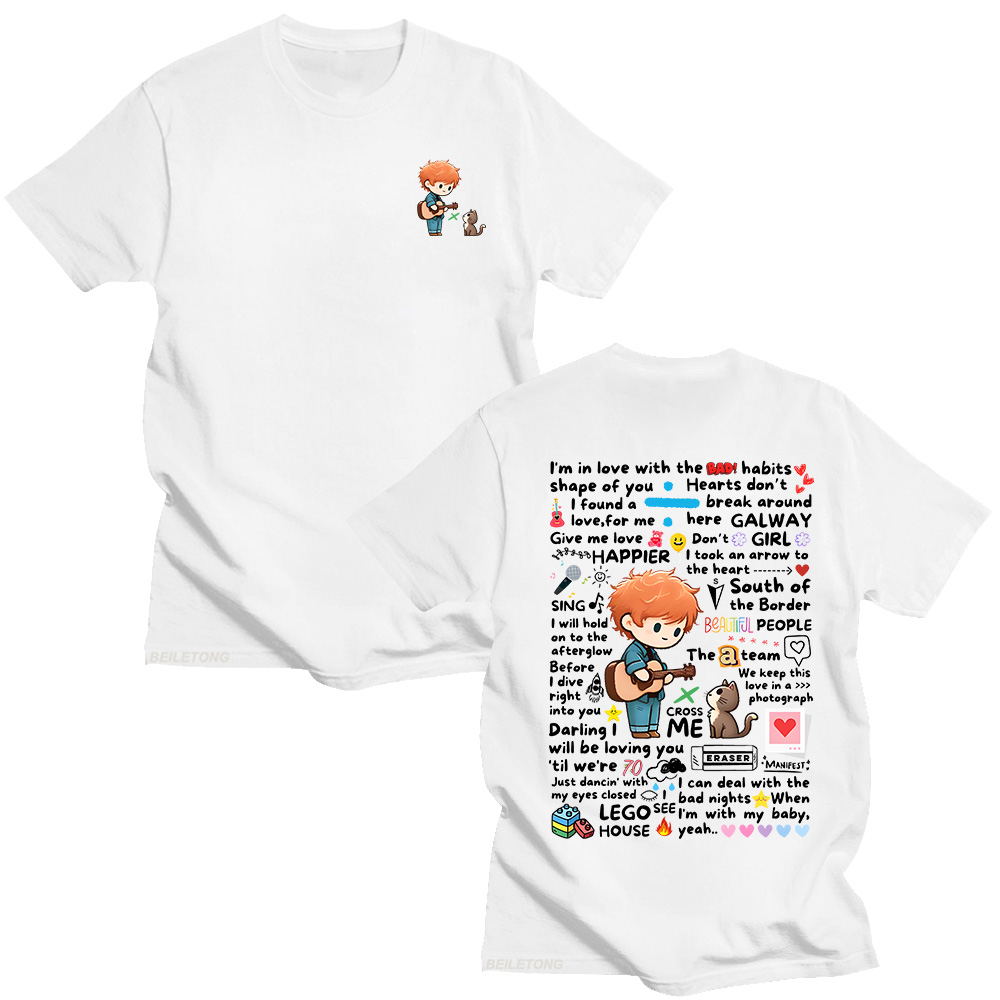 Ed Sheeran Graffiti Desen Tshi - Streetwear Brand Y2K incelemesi ve fiyatı