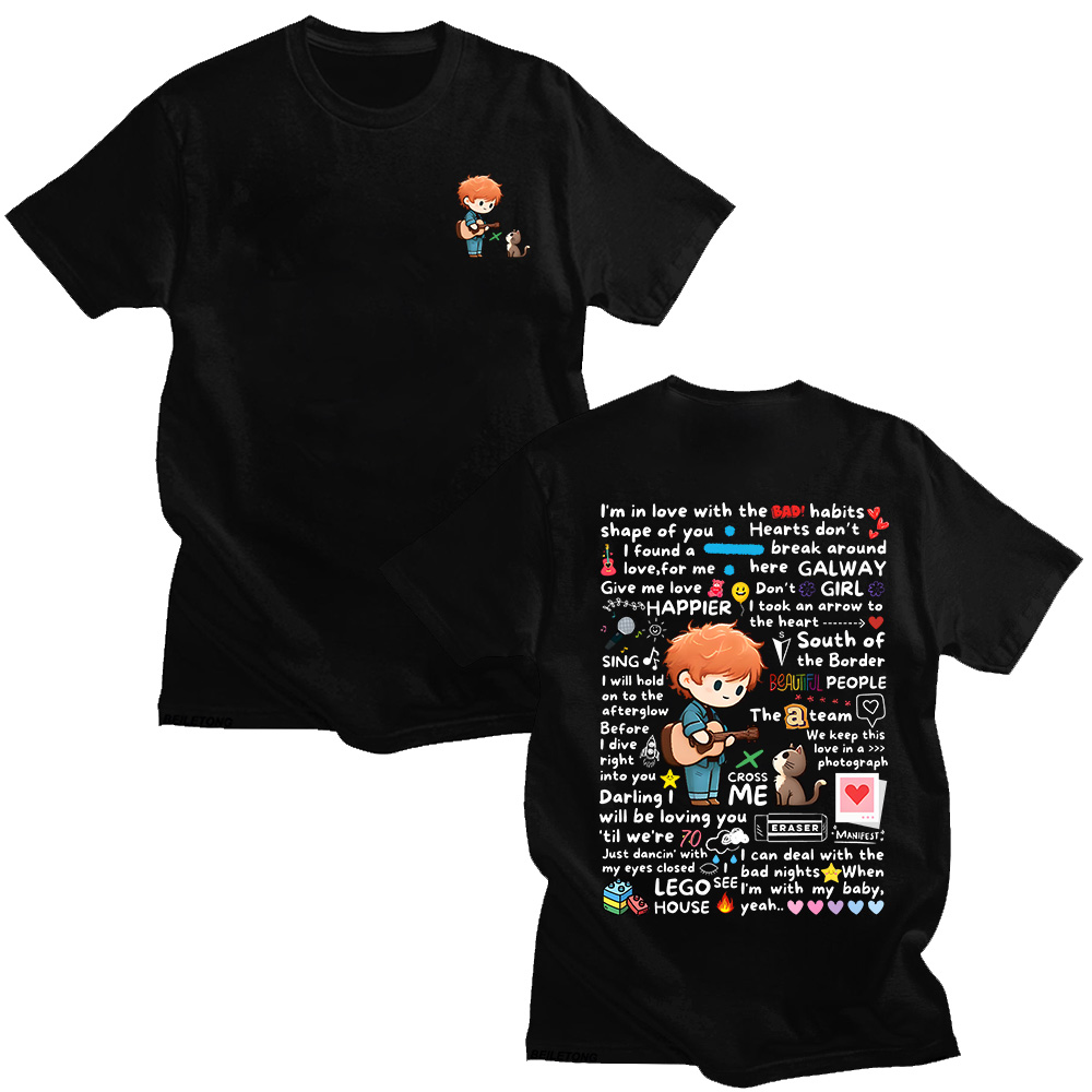 Ed Sheeran Graffiti Desen Tshi - Streetwear Brand Y2K incelemesi ve fiyatı