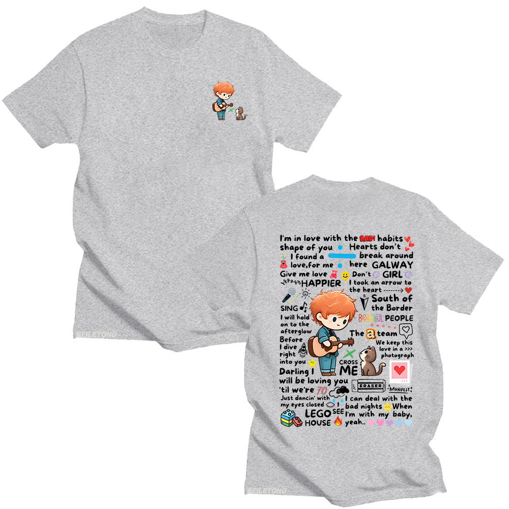 Ed Sheeran Graffiti Desen Tshi - Streetwear Brand Y2K incelemesi ve fiyatı